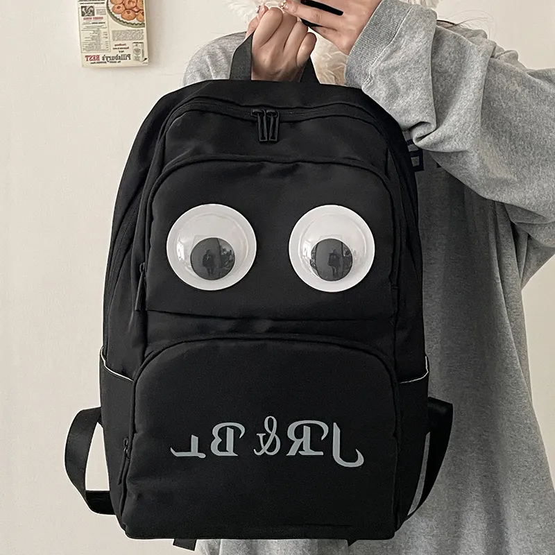 URBAN FOREST Nylon Backpack Unisex White/Black/Red/Blue-7