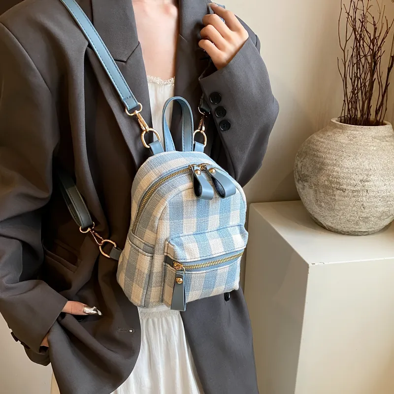 URBAN FOREST PU Backpack Women's Pink/Blue-11