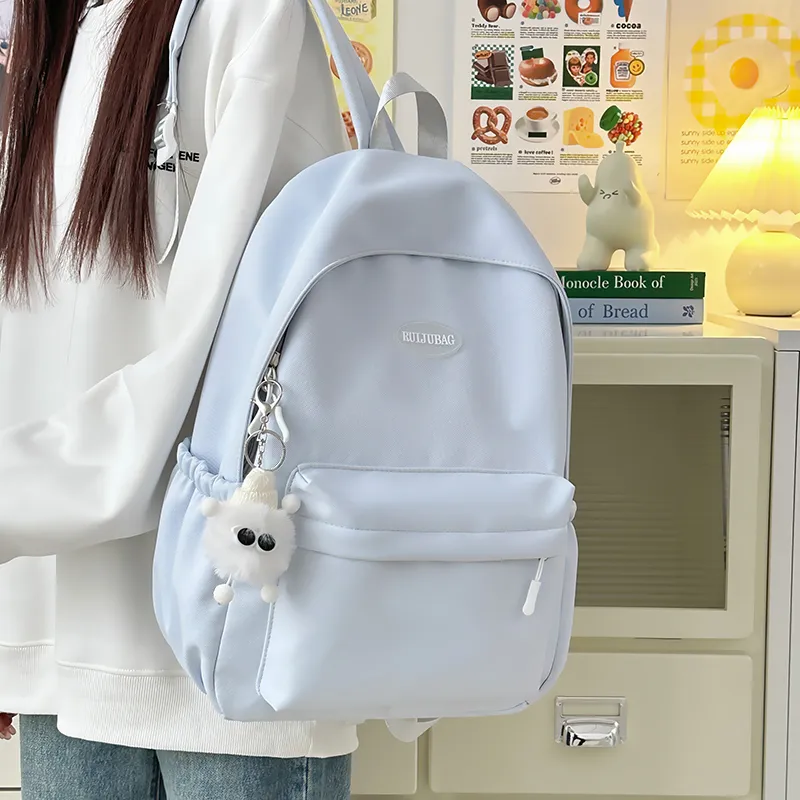 URBAN FOREST Nylon Backpack Unisex Green/Blue/Yellow/Black/White-10