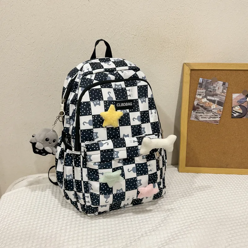 URBAN FOREST Nylon Backpack Women's Black/Pink/Khaki/Green-1