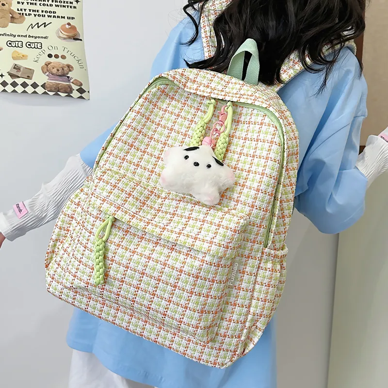 URBAN FOREST Nylon Backpack Tubas Unisex Green/Pink/Red/Yellow/Khaki-15