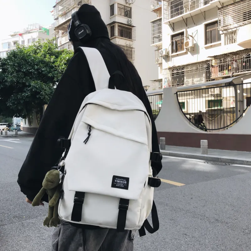 URBAN FOREST Nylon Backpack Unisex Blue/White/Black/Gray/Burgundy-10