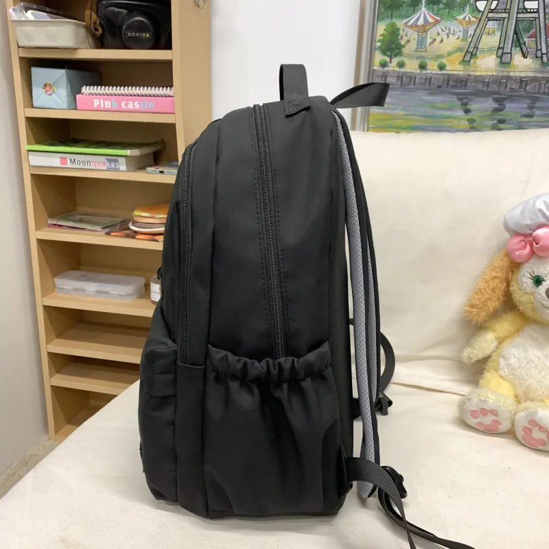 URBAN FOREST Nylon Backpack Unisex White/Black/Yellow/Green-8