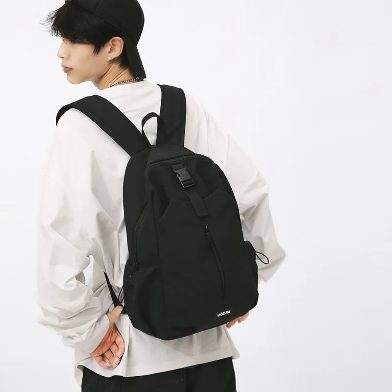 URBAN FOREST Nylon Backpack Unisex Orange/Army Green/Ecru/Black/Dark Blue-6