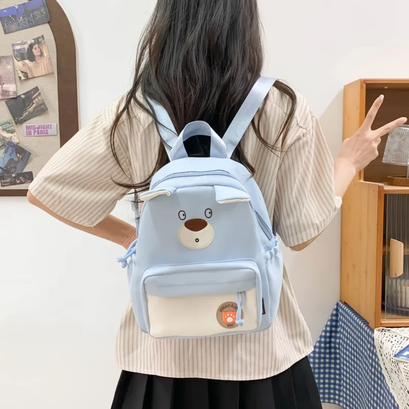 URBAN FOREST Nylon Backpack Regular Unisex Purple/Brown/Khaki/Blue/Pink/Black-18