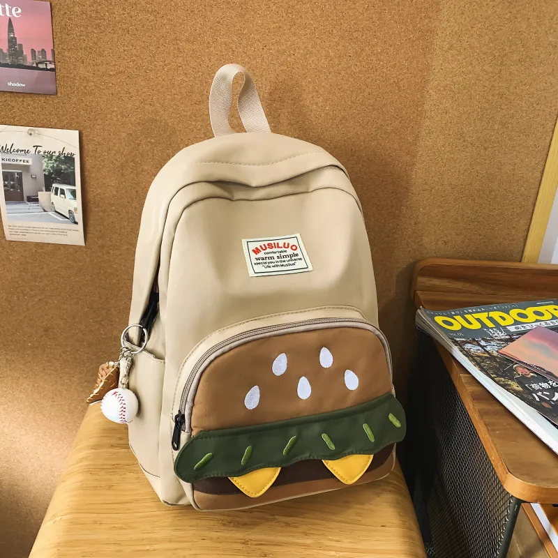 URBAN FOREST Nylon Backpack Regular Unisex Khaki/Brown-1