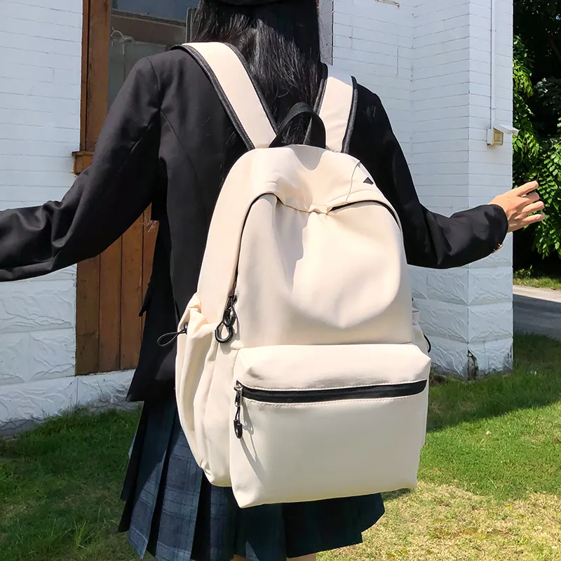 URBAN FOREST Nylon Backpack Unisex White/Black/Blue/Pink-1