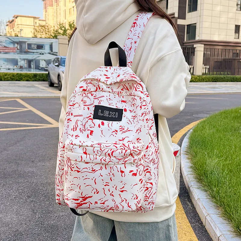 URBAN FOREST Oxford Backpack Unisex White/Black/Red/Blue-13