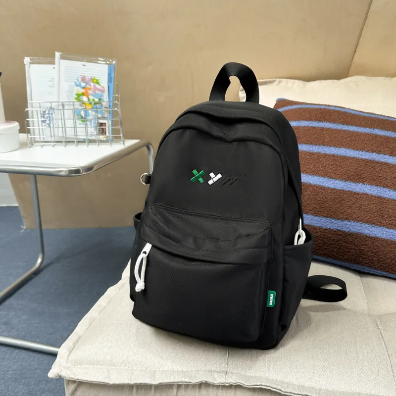 URBAN FOREST Nylon Backpack Unisex Red/White/Black/Blue/Yellow/Pink-11