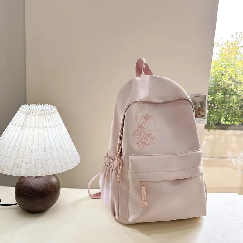 URBAN FOREST Nylon Backpack Unisex Ecru/Black/Pink/Light Yellow/Light Green/Light Blue-9
