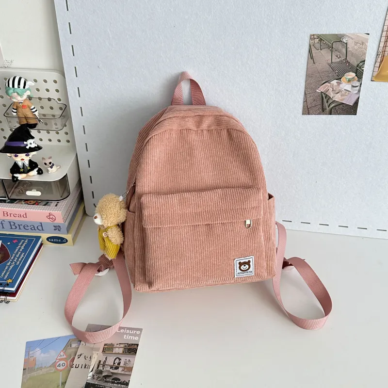 URBAN FOREST Corduroy Backpack Unisex Multicolor-1