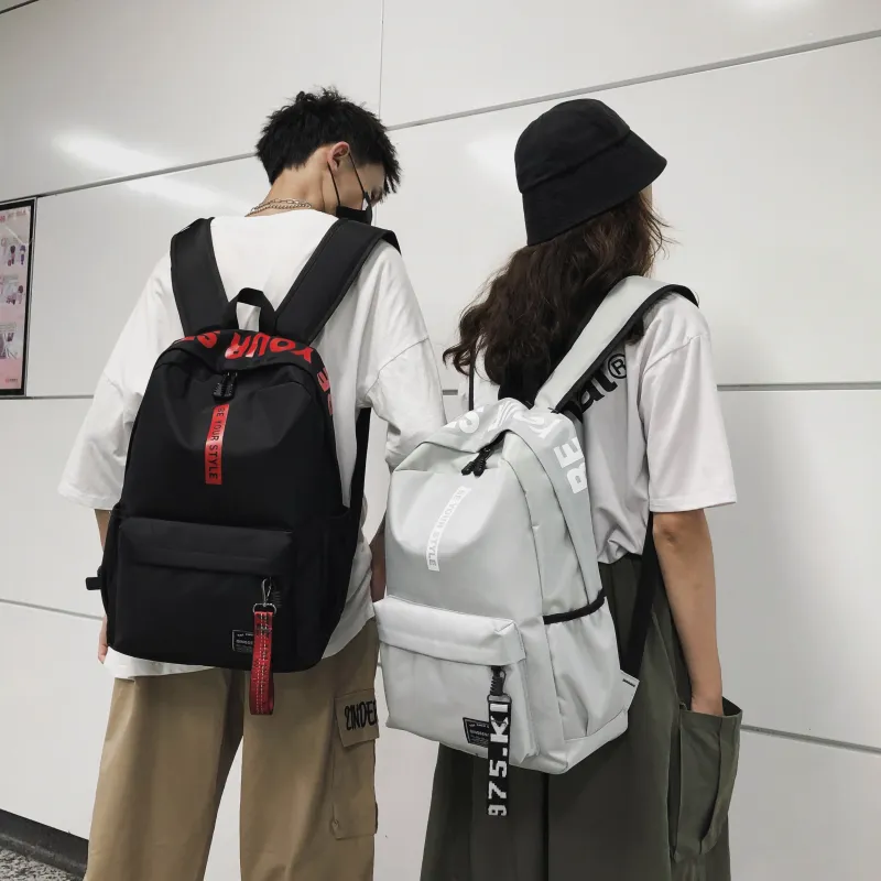 URBAN FOREST Oxford Backpack Unisex Black & Red/Black & Yellow/Light Gray/Dark Gray/Black/Red-10