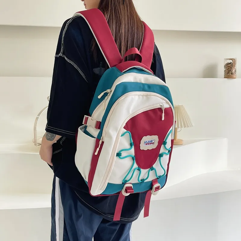 URBAN FOREST Nylon Backpack Regular Unisex Ecru, Black, Fuchsia, Blue-19