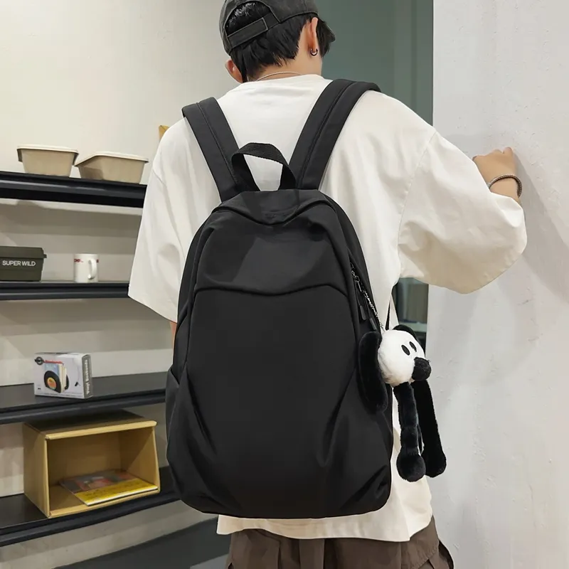 URBAN FOREST Nylon Backpack Unisex White/Gray/Black/Khaki/Green-7