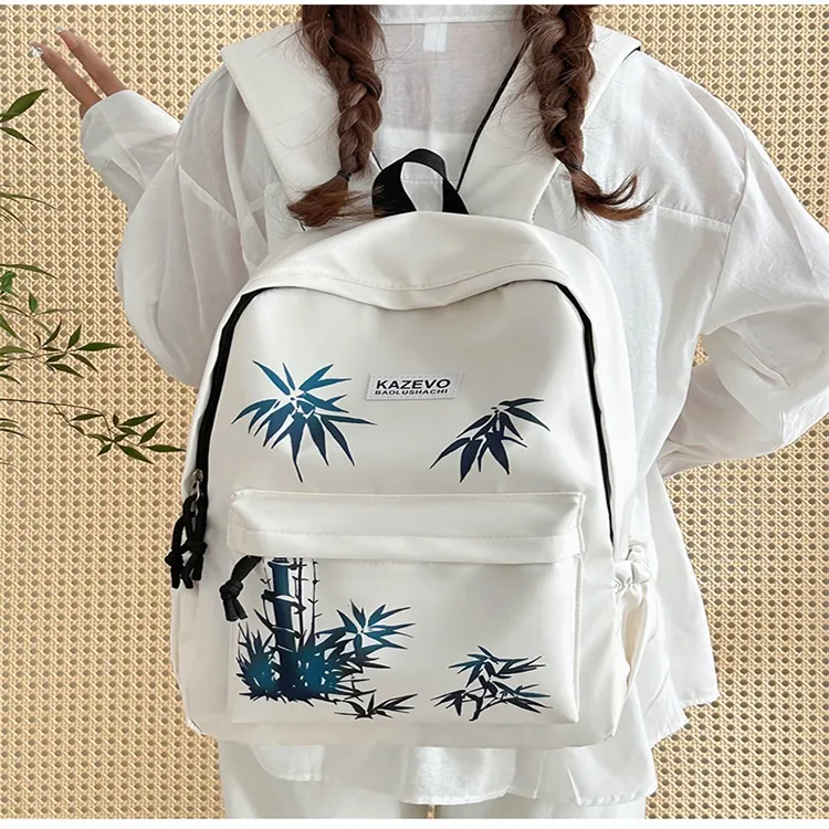 URBAN FOREST Polyester Backpack Regular Unisex White/Black-5