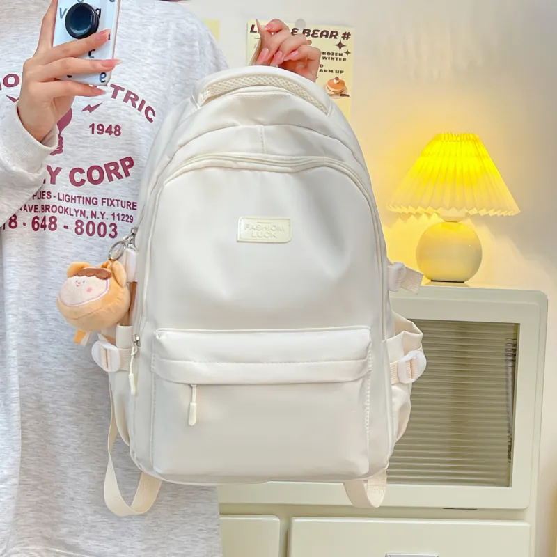 URBAN FOREST Nylon Backpack Regular Women's White/Black/Violet/Yellow/Blue-2