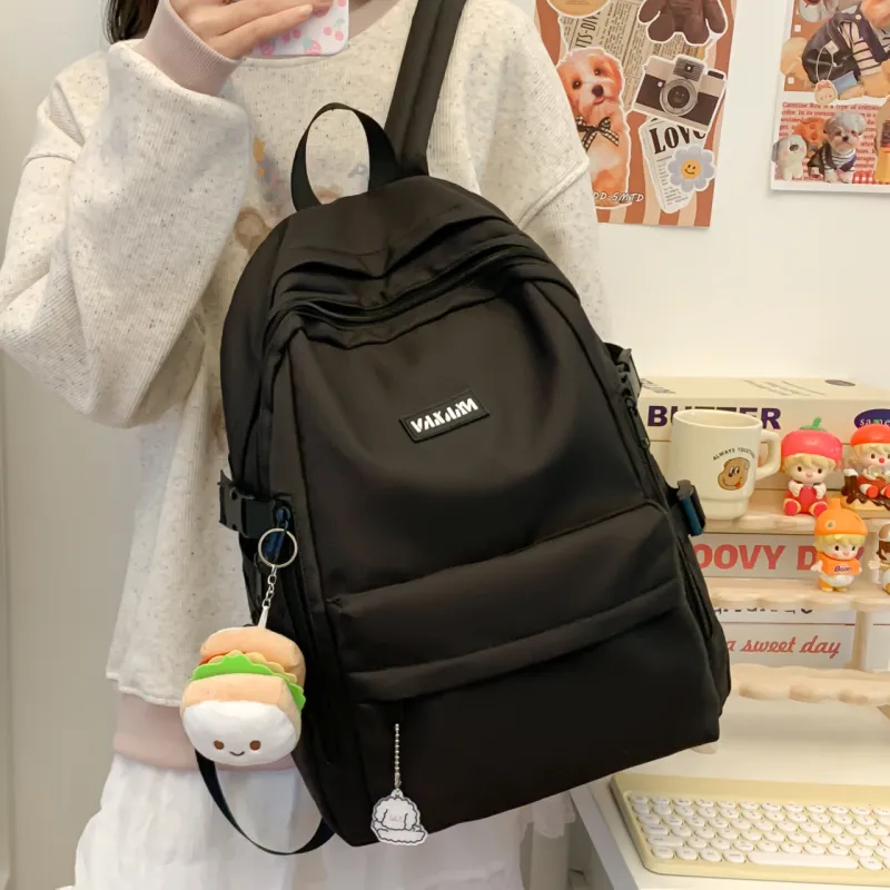 URBAN FOREST Composite Cloth Backpack Unisex Ecru/Gray/Black/Blue-16