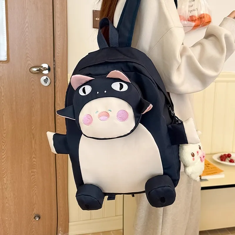URBAN FOREST Nylon Backpack Regular Unisex Black/Pink/Dark Blue-13