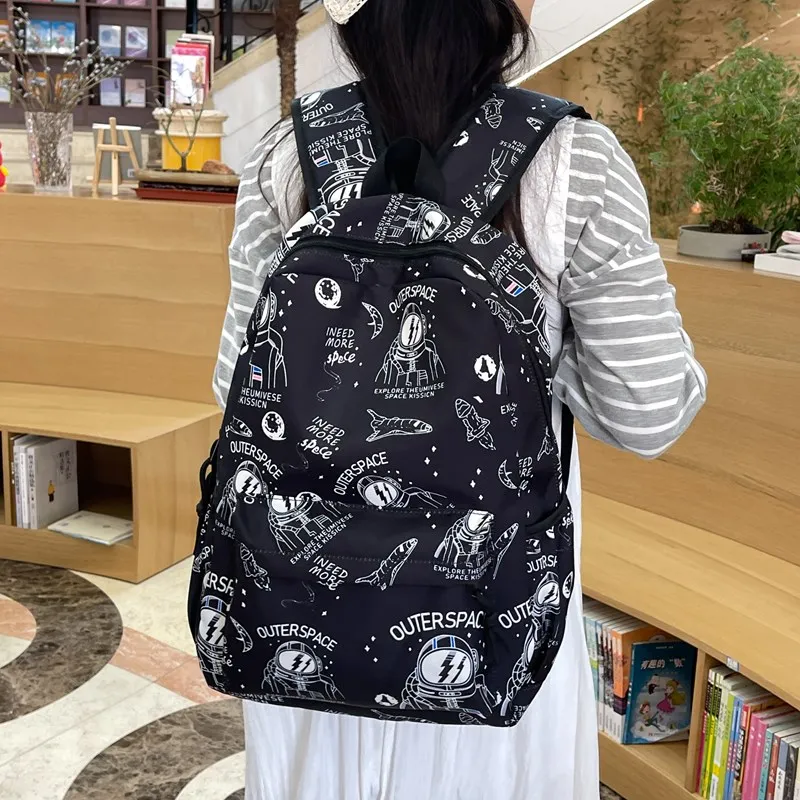 URBAN FOREST Nylon Backpack Regular Unisex White/Black-7
