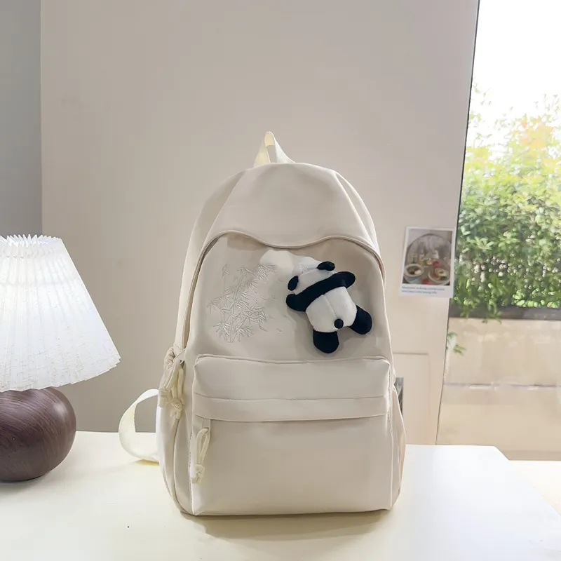 URBAN FOREST Nylon Backpack Unisex Ecru/Black/Pink/Light Yellow/Light Green/Light Blue-2