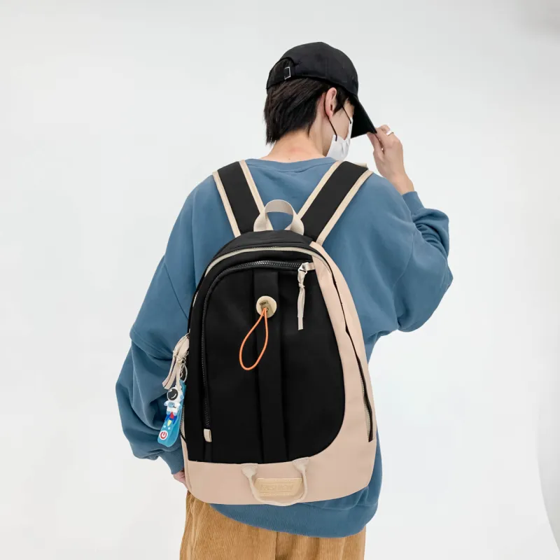 URBAN FOREST Nylon Backpack Unisex Ecru/Black/Burgundy/Jasper/Blue-8