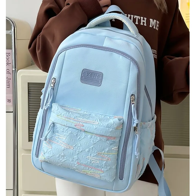 URBAN FOREST Nylon Backpack Regular Unisex White/Black/Pink/Burgundy/Blue-10
