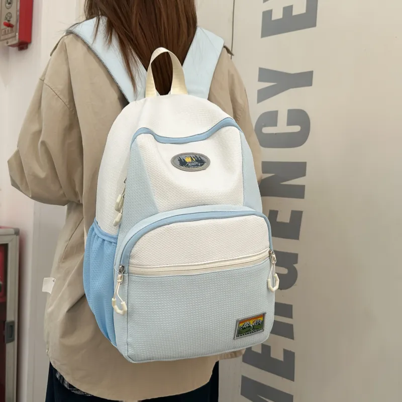 URBAN FOREST Nylon Backpack Regular Unisex Blue/Pink/Khaki/Black-2