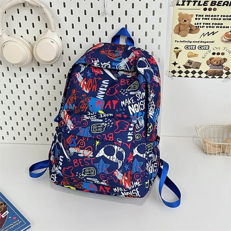 URBAN FOREST Polyester Backpack Regular Unisex White/Gray/Black/Blue-18