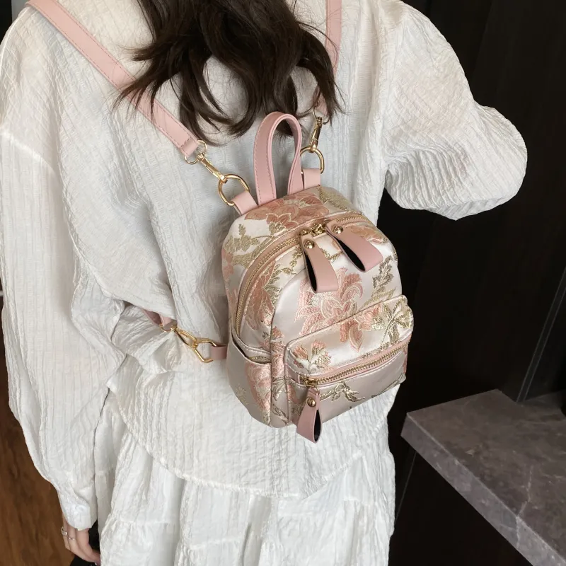 URBAN FOREST PU Backpack Mini Women's Pink/White-4