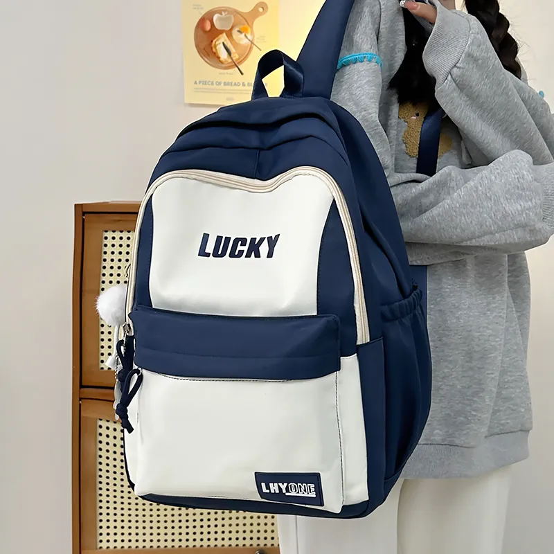 URBAN FOREST Nylon Backpack Regular Unisex Black/Burgundy/Khaki/Light Blue/Dark Blue-10