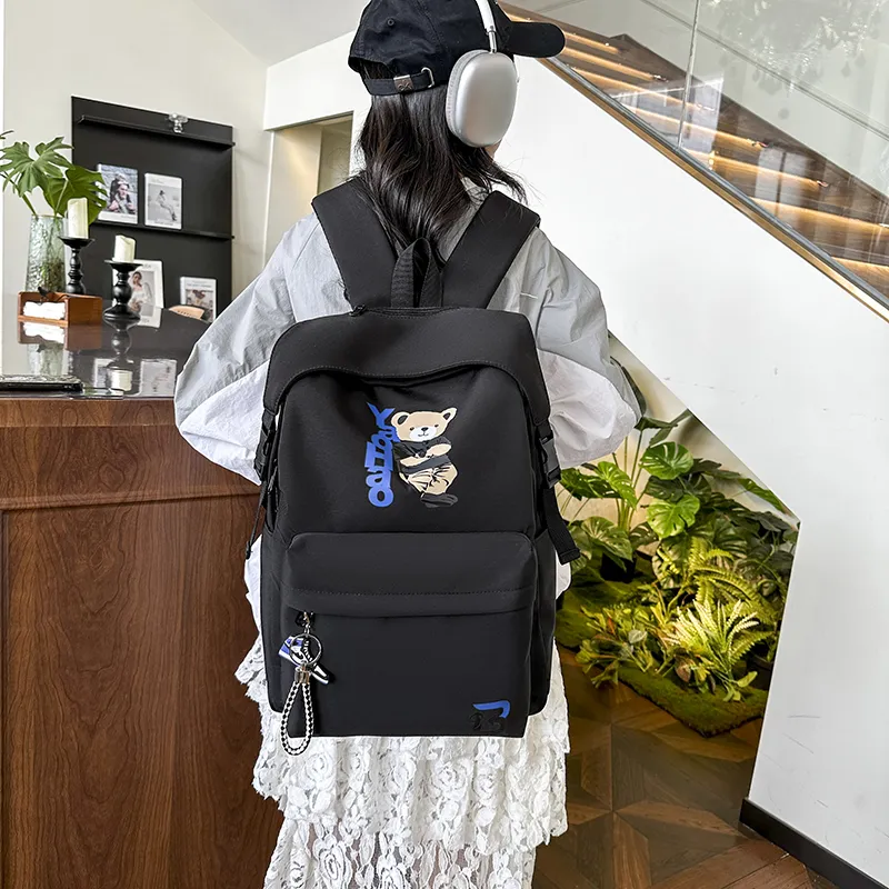 URBAN FOREST Nylon Backpack Unisex Army Green/Dark Blue/Gray/Yellow/Black-21