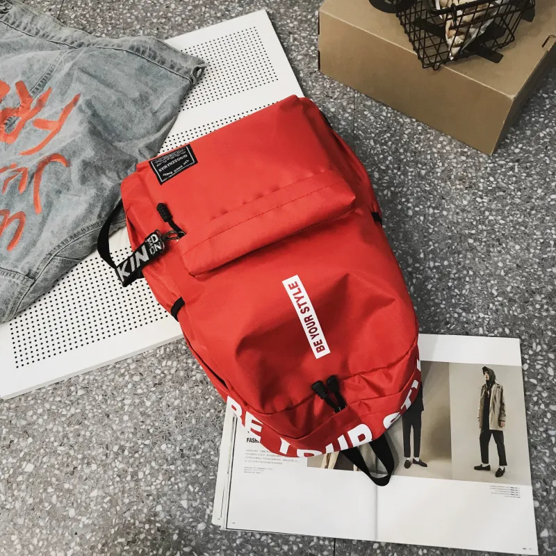 URBAN FOREST Oxford Backpack Unisex Black & Red/Black & Yellow/Light Gray/Dark Gray/Black/Red-26
