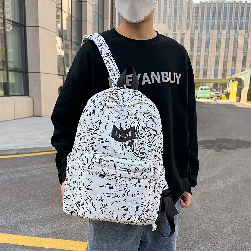 URBAN FOREST Oxford Backpack Unisex White/Black/Red/Blue-2