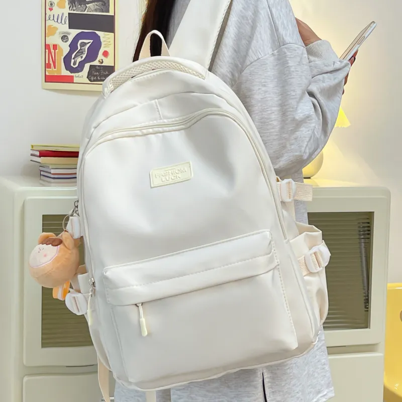 URBAN FOREST Nylon Backpack Regular Women's White/Black/Violet/Yellow/Blue-1