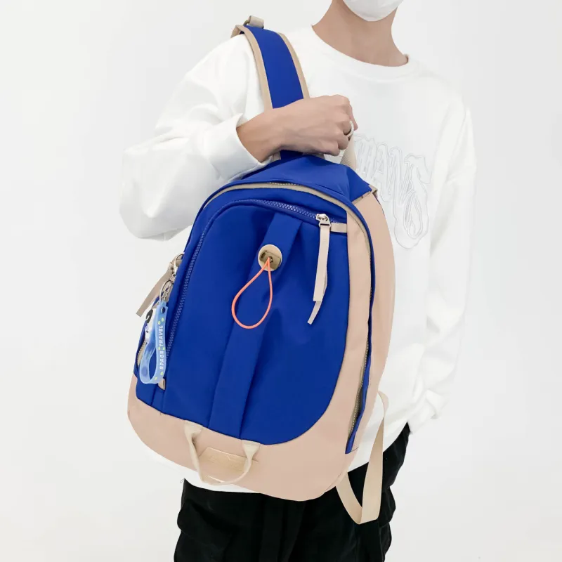 URBAN FOREST Nylon Backpack Unisex Ecru/Black/Burgundy/Jasper/Blue-23