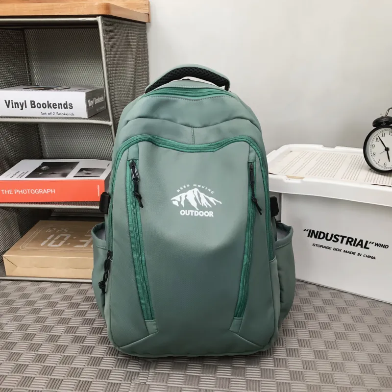 URBAN FOREST Nylon Backpack Unisex Orange/Green/Red/Black/White-6