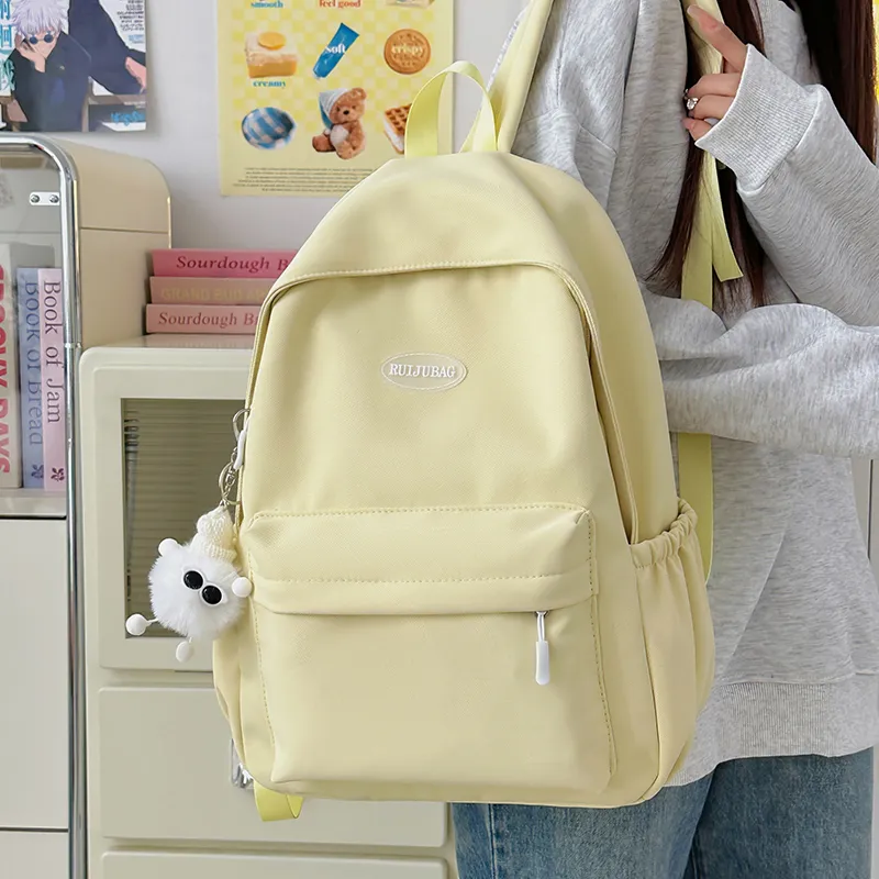 URBAN FOREST Nylon Backpack Unisex Green/Blue/Yellow/Black/White-14