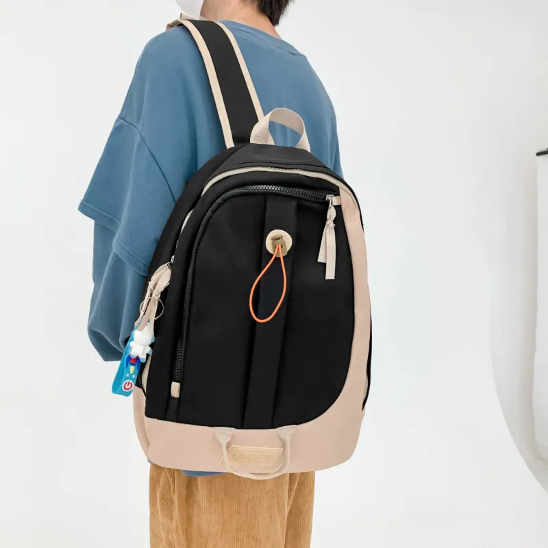 URBAN FOREST Nylon Backpack Unisex Ecru/Black/Burgundy/Jasper/Blue-10