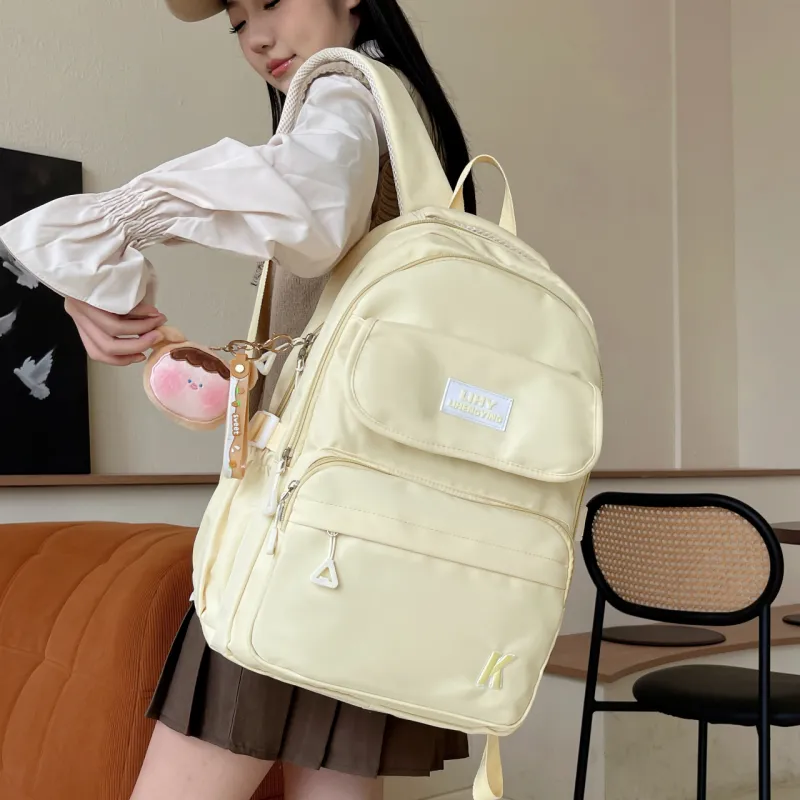 URBAN FOREST Nylon Backpack Women's White/Black/Yellow/Blue-5
