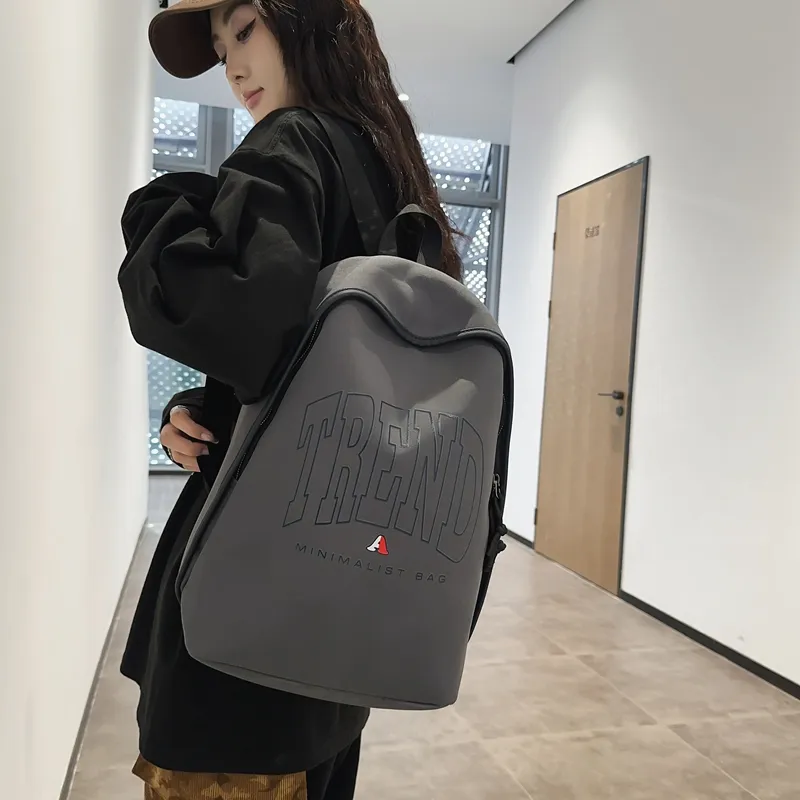 URBAN FOREST Nylon Backpack Unisex Pink/Light Purple/Khaki/Black/White/Gray-17