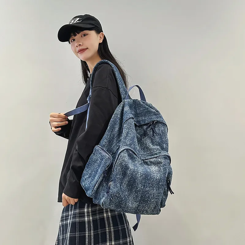 URBAN FOREST Denim Backpack Regular Unisex Multicolor-15