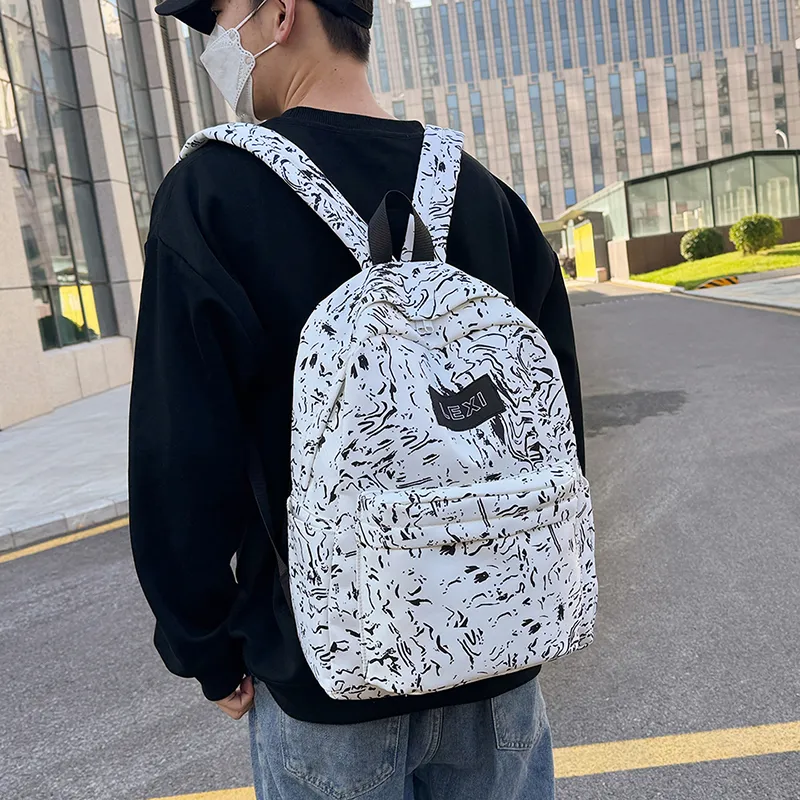 URBAN FOREST Oxford Backpack Unisex White/Black/Red/Blue-1