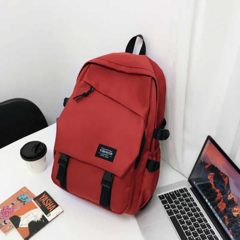 URBAN FOREST Nylon Backpack Unisex Blue/White/Black/Gray/Burgundy-25