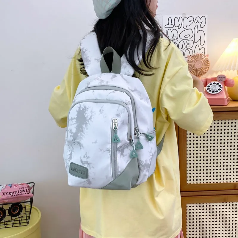 URBAN FOREST Nylon Backpack Women's Black/Green/Blue/Pink-11