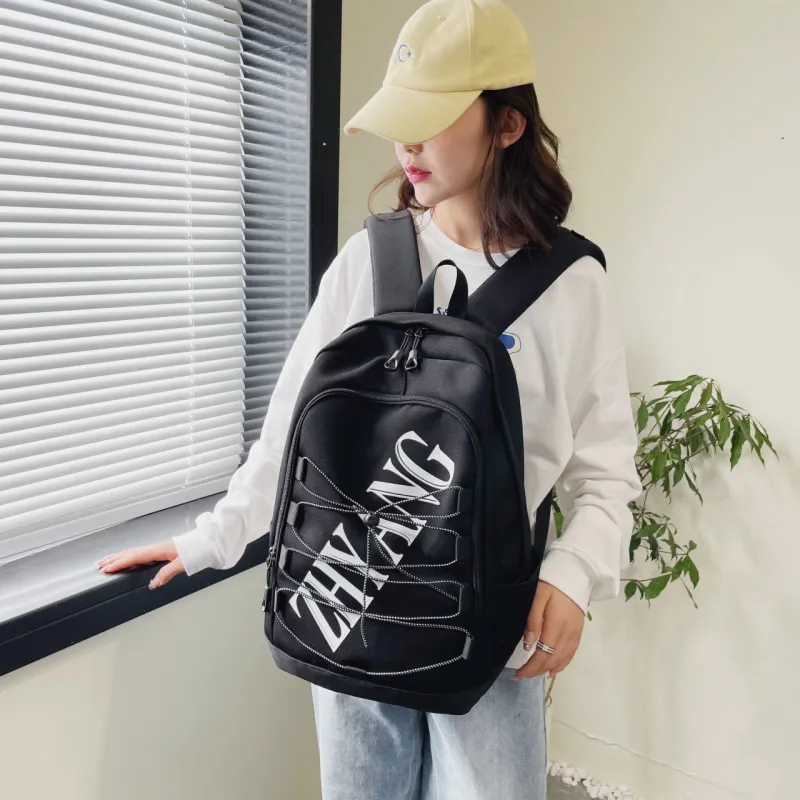 URBAN FOREST Nylon Backpack Unisex Blue/Green/Purple/Black-18