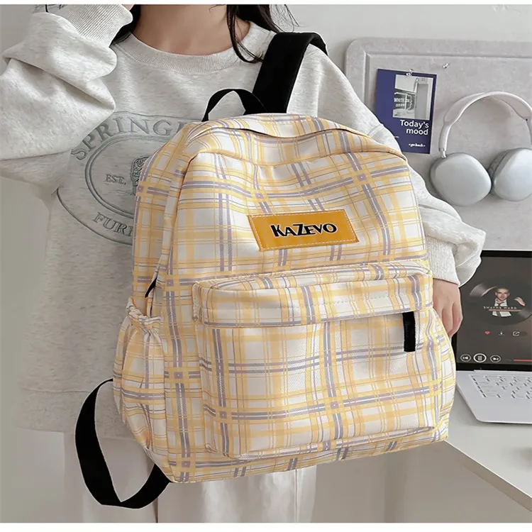 URBAN FOREST Nylon Backpack Women's Yellow/Blue/Pink-2