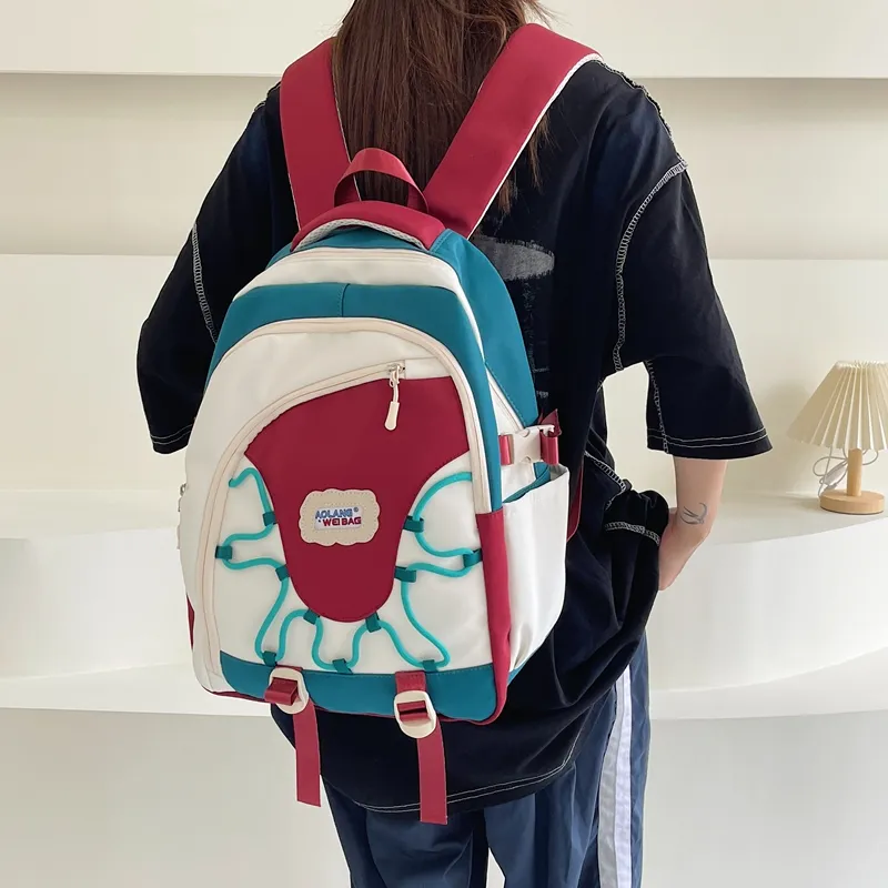 URBAN FOREST Nylon Backpack Regular Unisex Ecru, Black, Fuchsia, Blue-17