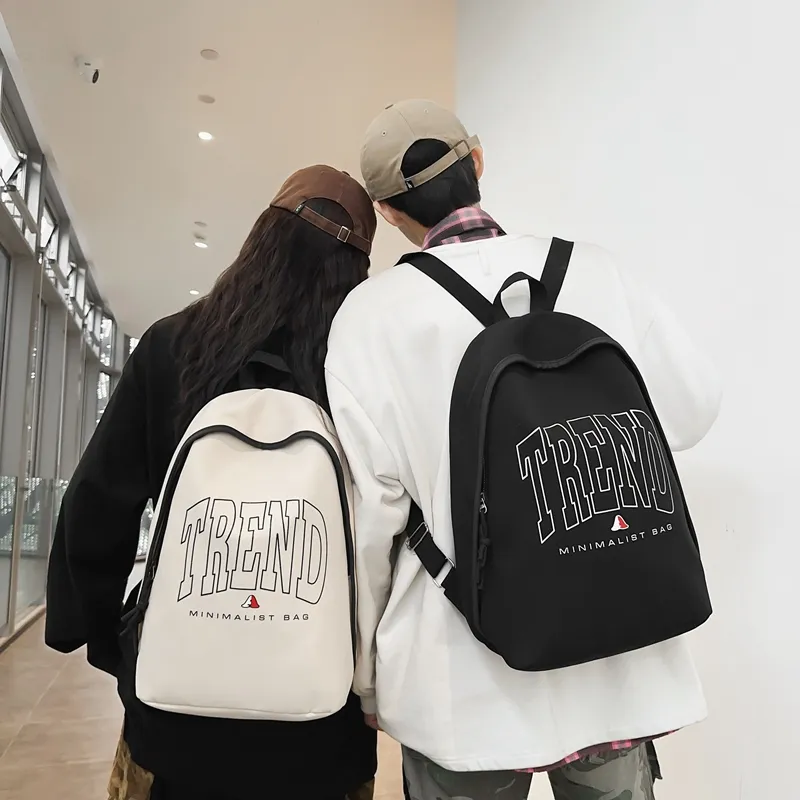 URBAN FOREST Nylon Backpack Unisex Pink/Light Purple/Khaki/Black/White/Gray-8