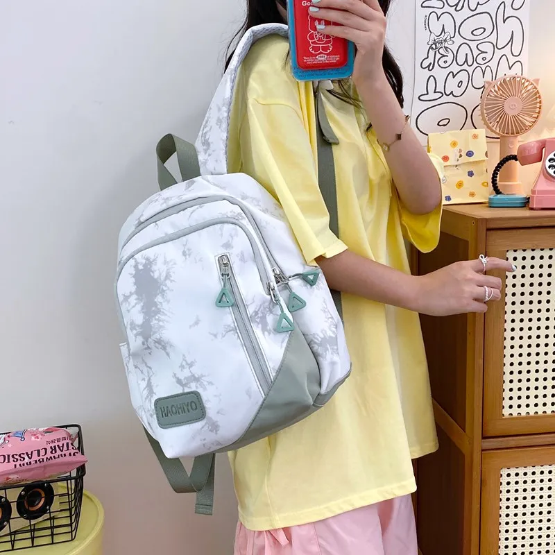 URBAN FOREST Nylon Backpack Women's Black/Green/Blue/Pink-7