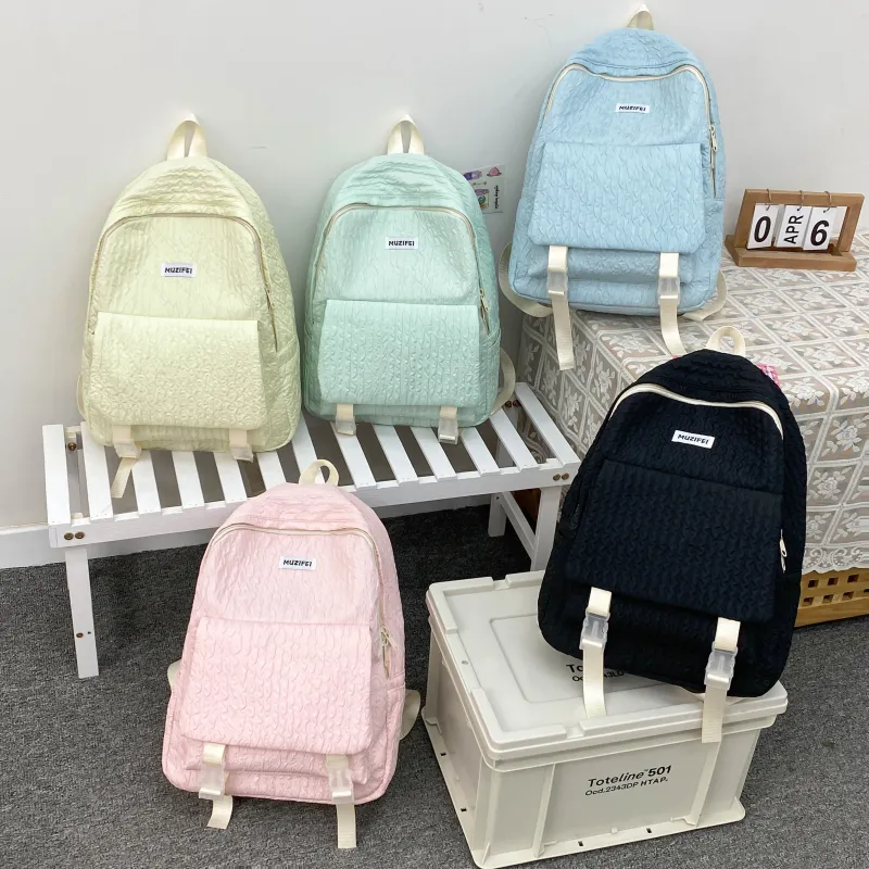 URBAN FOREST Polyester Backpack Unisex Sky Blue/Yellow/Green/Pink/Black-14